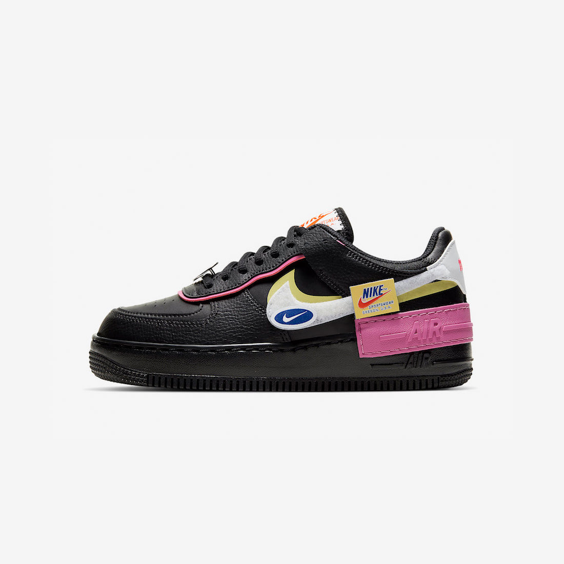 AIR FORCE 1 LOW SHADOW 'REMOVABLE PATCHES BLACK PINK'