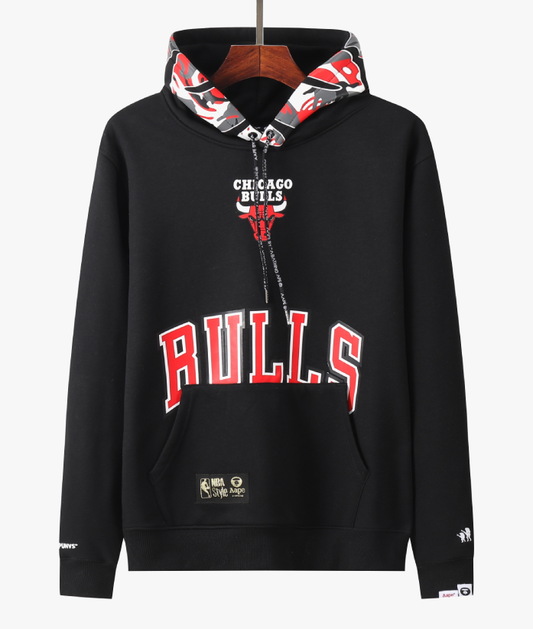 MOLETOM AAPE X NBA CHICAGO BULLS 'BLACK'