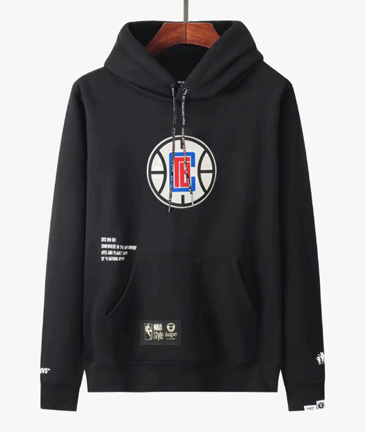 MOLETOM AAPE X NBA LA CLIPPERS 'BLACK'