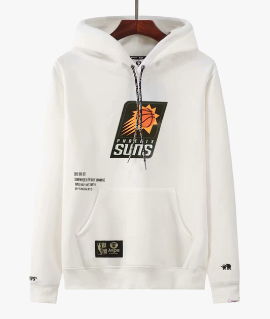 MOLETOM AAPE X NBA PHOENIX SUNS 'WHITE'