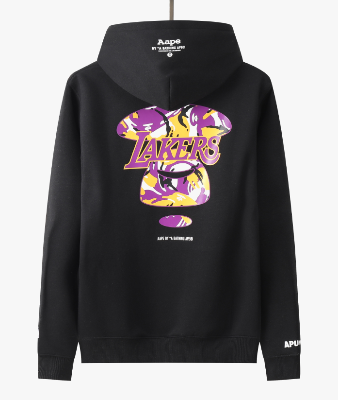 MOLETOM AAPE X NBA LA LAKERS 'BLACK'