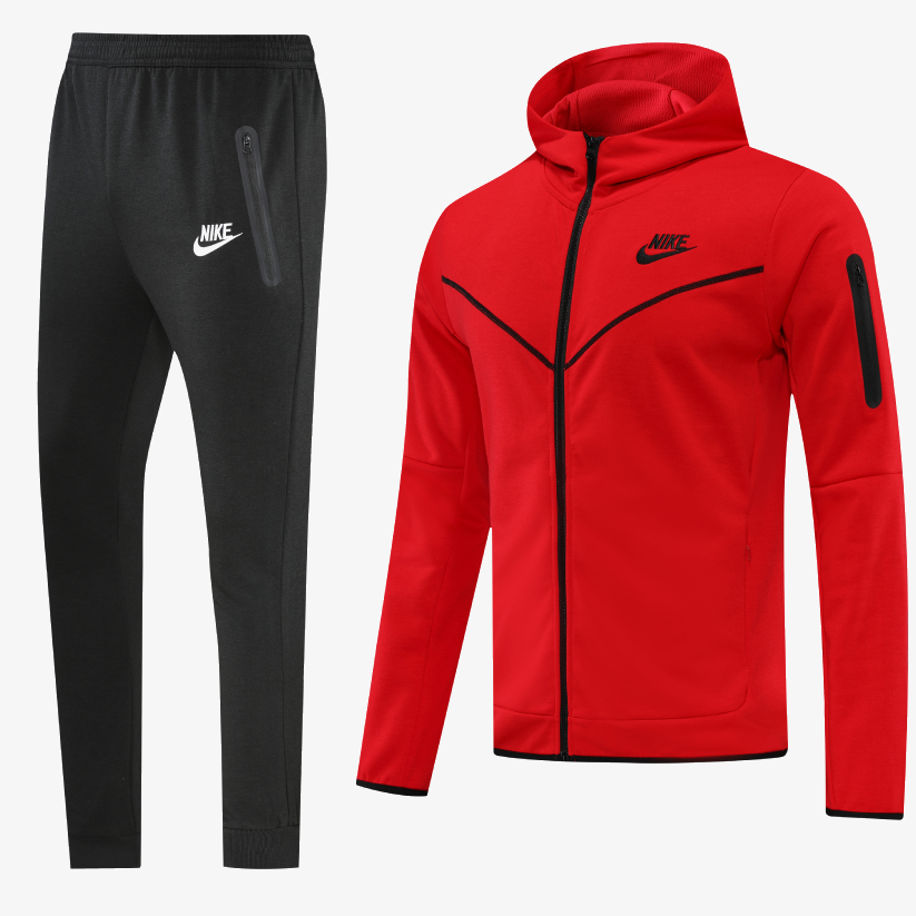 CONJUNTO NIKE TECH FLEECE 'RED BLACK'